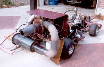 A homebuilt turbine-powered gokart