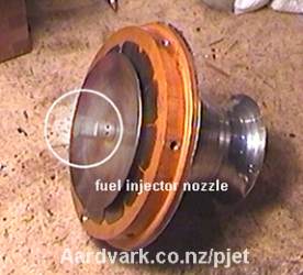 Fuel injector nozzle on PJ15